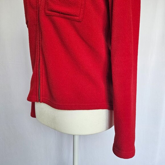 GAP Women's Red Fleece Zippered Jacket with Pockets, Size XS - Picture 3 of 16